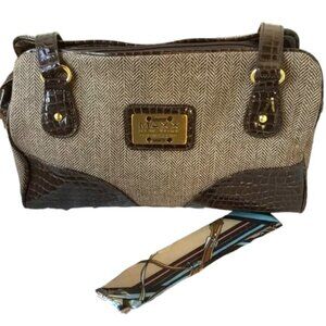 MAXX NEW YORK SIGNATURE Shoulder Handbag Purse EUC